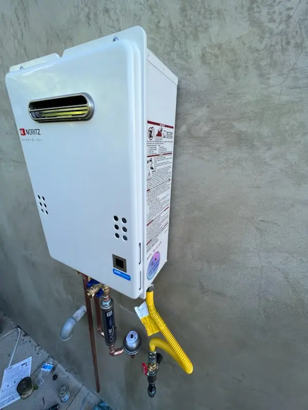 Tankless water heater installation for Summit East homes